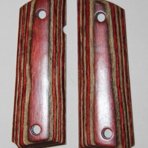 WebbWood 1911 Grips - Red and Black