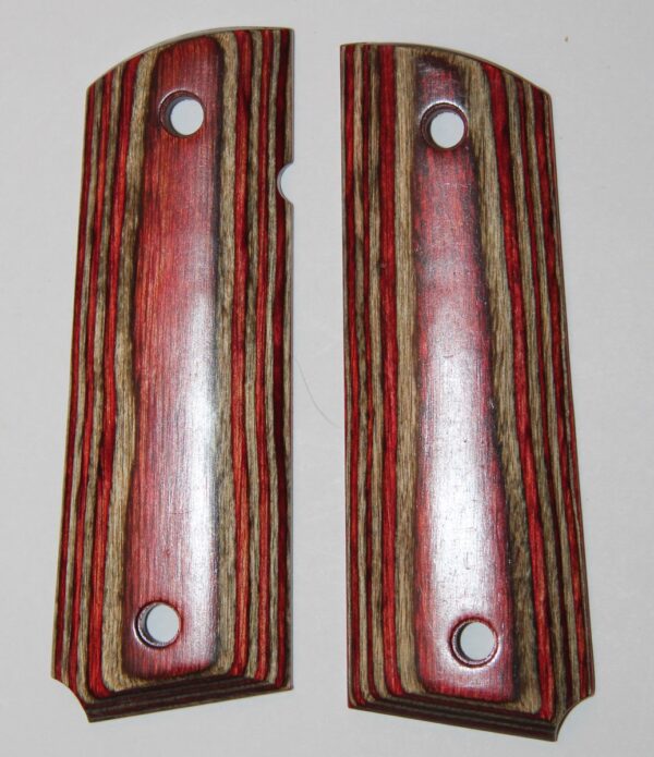 WebbWood 1911 Grips - Red and Black