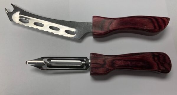 Chesse cutting Knife and Peeler Pair - Rosewood