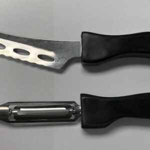 Chesse cutting Knife and Peeler Pair - Charcoal